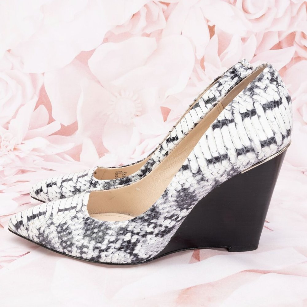 Coach Designer Snake Pattern Pointed Toe Orchard … - image 7